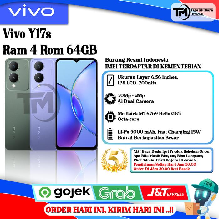 Gambar Vivo Y17s Ram 4/64GB | Ram 4/128GB | Ram 6/128GB - Y17s 4/64GB dari Tiga Mutiara Store undefined Tokopedia