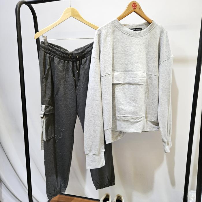 Gambar Setelan Olahraga Kargo senam Gowes LEZAHRASIGNATURE SET Sporty Tafina - lightgrey, M dari LEZAHRASIGNATURE undefined Tokopedia