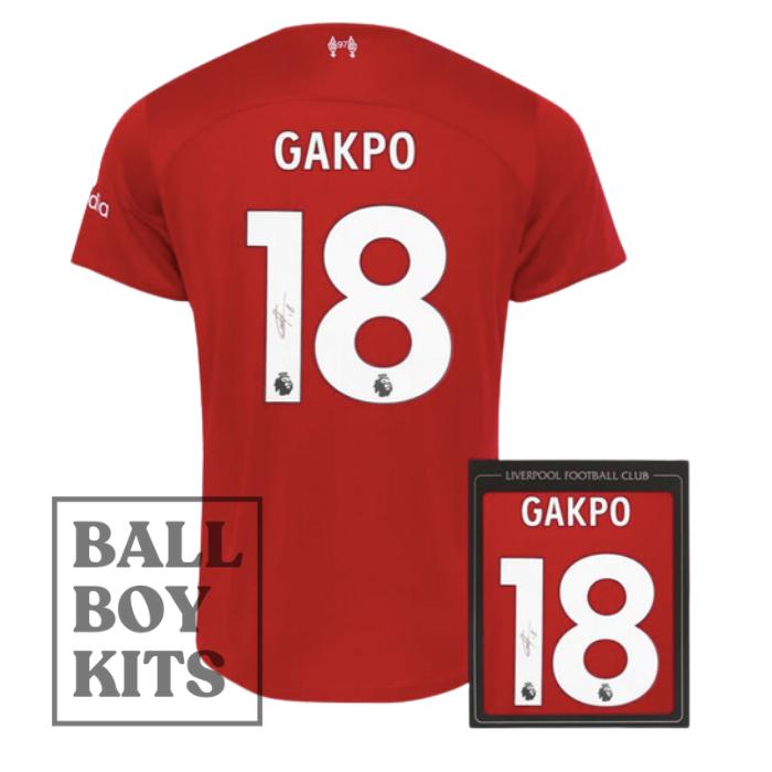 Gambar Original Signed Liverpoolll 2023-24 Home Kit Box Set - #18 GAKPO dari Ball Boy Kits Store undefined Tokopedia