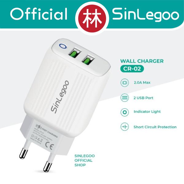 Gambar Sinlegoo CR-02 Charger Dual USB Fast Charging With Indicator Light dari Liem Group undefined Tokopedia
