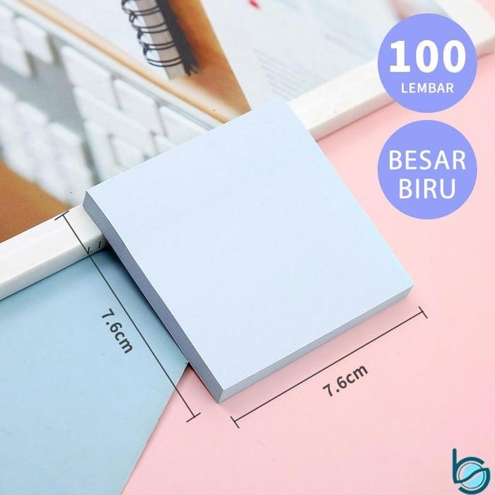 Gambar COD STICKY NOTE POLOS / STICKY NOTES PENANDA HALAMAN / STICK NOTE / - Besar-Biru dari warna_warni77 undefined Tokopedia