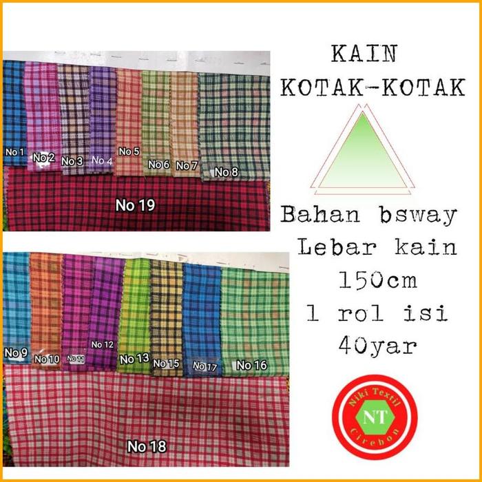 Gambar KAIN KOTAK Seragam sekolah bahan celana dan baju dari mahesashoptunggal undefined Tokopedia