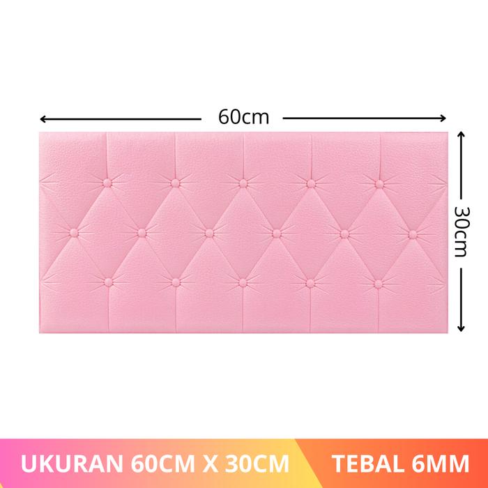 Gambar Wallpaper Stiker Dinding 3D Foam Headboard Wallfoam 70cm x 35cm - Pink dari one1store.ID undefined Tokopedia