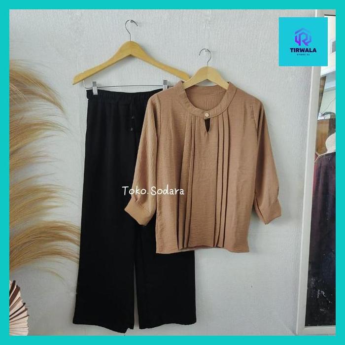 Gambar Tirwala56 Trandy Setelan Luvi Crinkle Free Bross // One Set Pakaian - Coksu dari TirwalaStore56 undefined Tokopedia