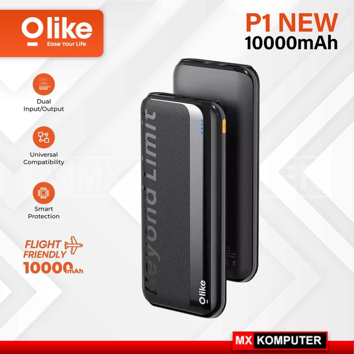 Gambar Powerbank Olike 10000mAh P1 New Dual USB Port LED Fast Charge - Hitam dari MXKomputer_NEW undefined Tokopedia