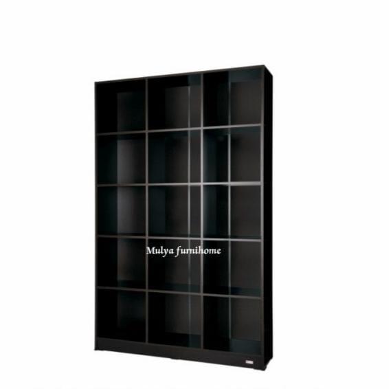 Gambar LEMARI PAJANGAN RAK BUKU RAK ARSIP LEMARI HIAS VAST BC 800 BOOK CASE - 15 KOTAK hitam dari STOREMAJASARI undefined Tokopedia