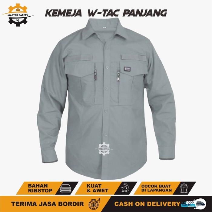 Gambar Kemeja Tactical lengan panjang / Kemeja Kerja Instansi Komunitas pria - Abu-abu, M dari MASTER SAFETY STORE undefined Tokopedia