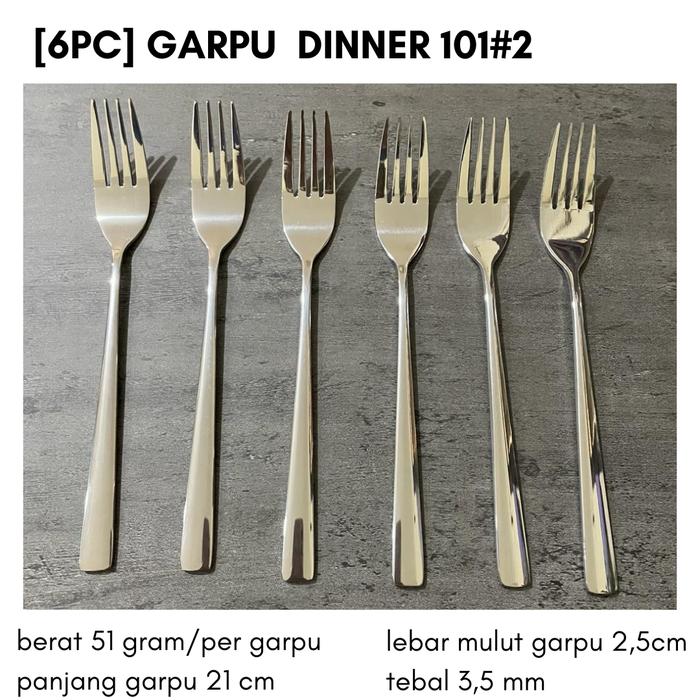 Gambar [6PC] Sendok Garpu Hotel Resto Stainless Tebal Premium Pisau Steak - [6PC] GRP 101#2 dari Mega Indo Grosir undefined Tokopedia