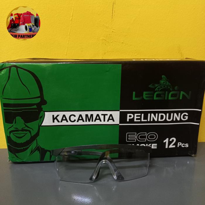 Gambar Kacamata Safety Legion Clear / Kacamata Pelindung Eco Clear  - Bening - Smoke dari Berkah Saftindo undefined 3 Tokopedia