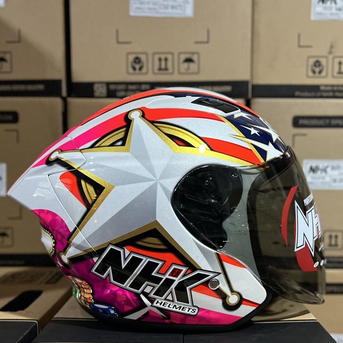 Gambar HELM NHK R1 ELITE MOTIF - GP EDITION - SINGLE VISOR - LIGHT SMOKE - ALONSO 7, S dari QIRA HELMET undefined Tokopedia