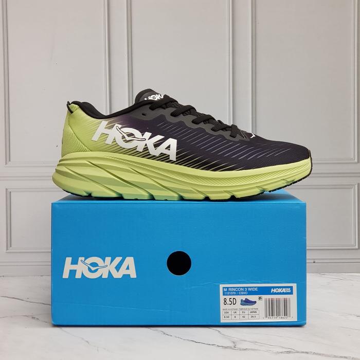 Gambar HOKA ONE ONE RINCON 3/SEPATU RUNNING UNISEX. - hitam/hijau, 38 dari Inhome.Store undefined Tokopedia