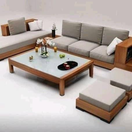 Gambar sofa tamu minimalis jati furniture dari CV.Bintang furniture Jepara undefined Tokopedia