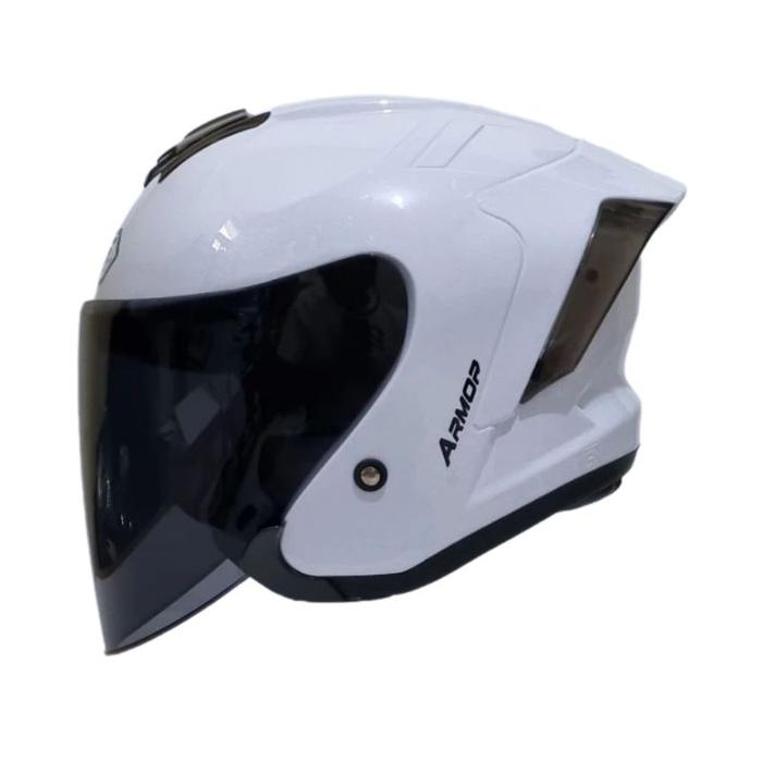 Gambar Helm js armor solid half face original sni spoiler 3d - Putih dari KRANJI HELM undefined Tokopedia