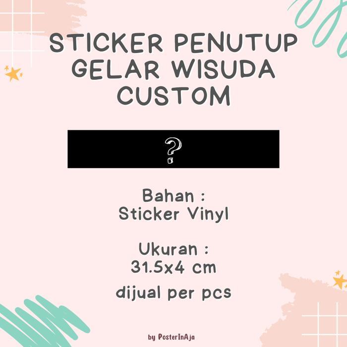 Gambar Sticker Stiker Penutup Gelar untuk Banner Wisuda ke- LULUS an Label - Custom dari Poster in Aja undefined Tokopedia