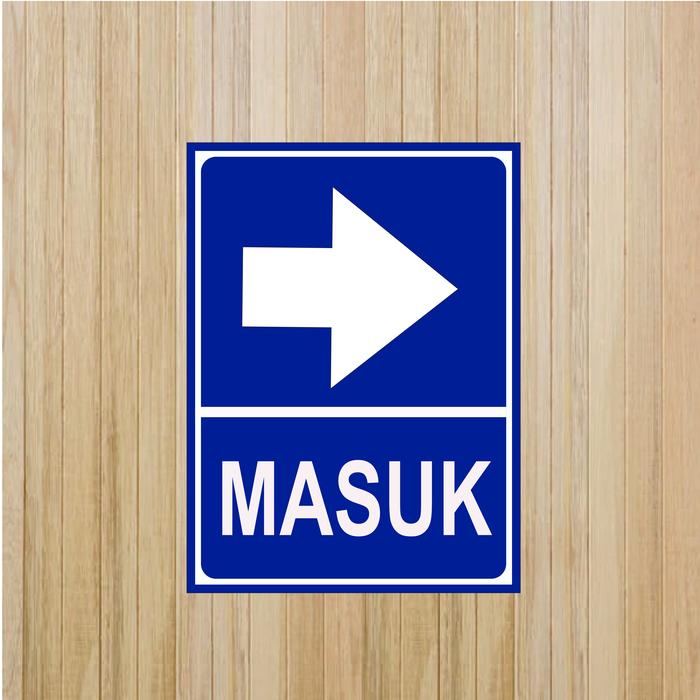 Gambar Stiker Arah Panah Masuk Keluar / Rambu Arah Masuk dan Keluar - MASUK A dari GREAT DESIGN undefined Tokopedia