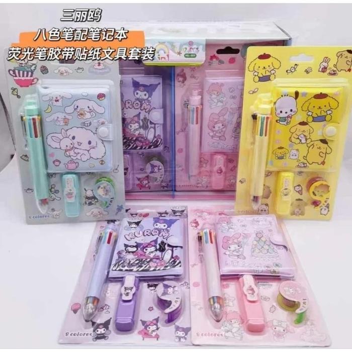 Gambar paket alat tulis sanrio 4in1 dari purple_shop_ undefined Tokopedia