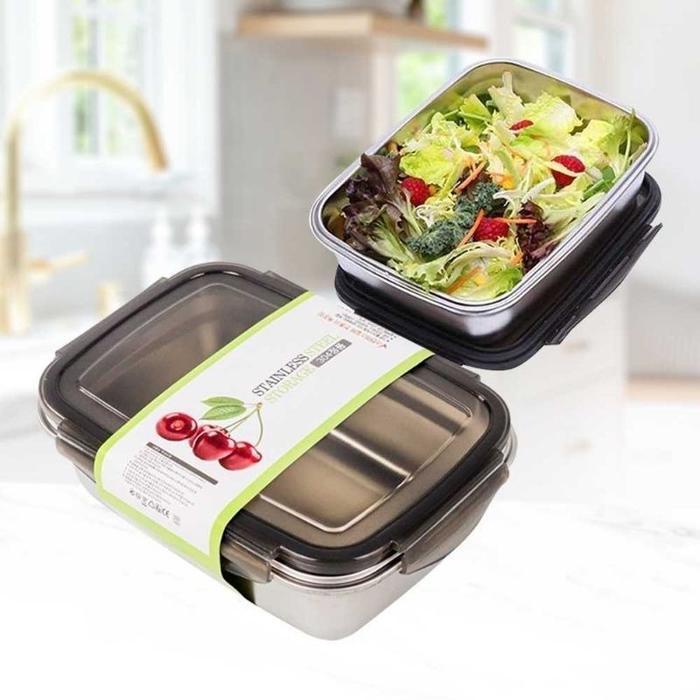 Gambar SSA Kotak Makan Bento Lunch Box Stainless Steel - 330 ml, Tanpa Bubble dari Toko SSA undefined Tokopedia