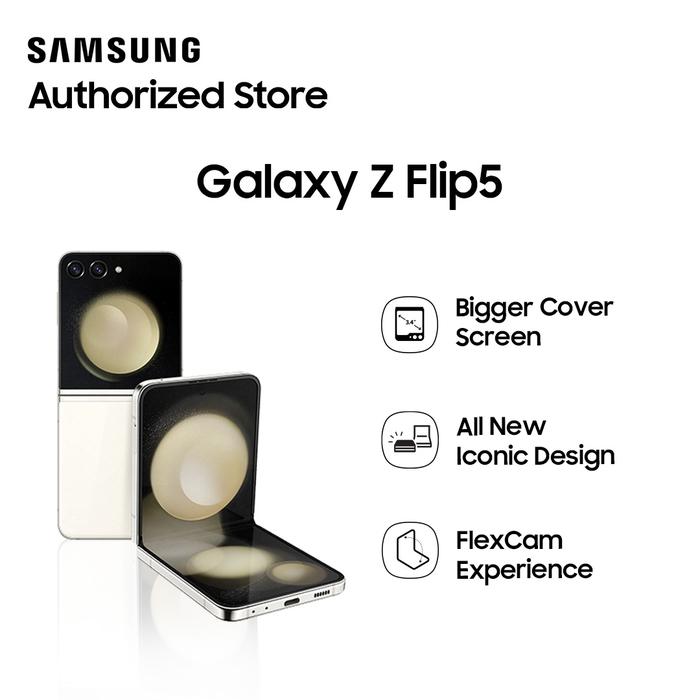 Gambar Samsung Galaxy Z Flip5 5G 8/512GB - Cream dari Rejodadi - Samsung Authorized undefined Tokopedia