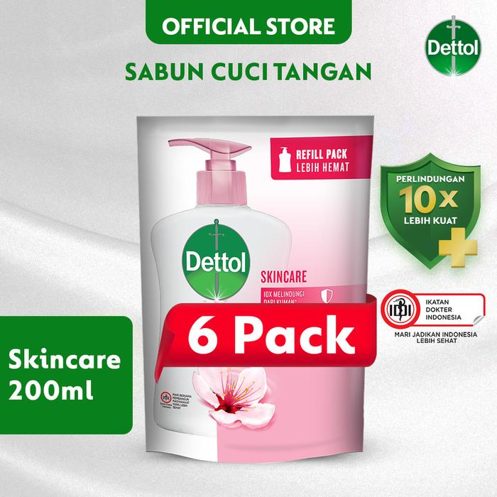 Gambar Dettol Sabun Cuci Tangan Skincare 200ml x6 - Anti Kuman & Bakteri dari Dettol Indonesia Store undefined Tokopedia