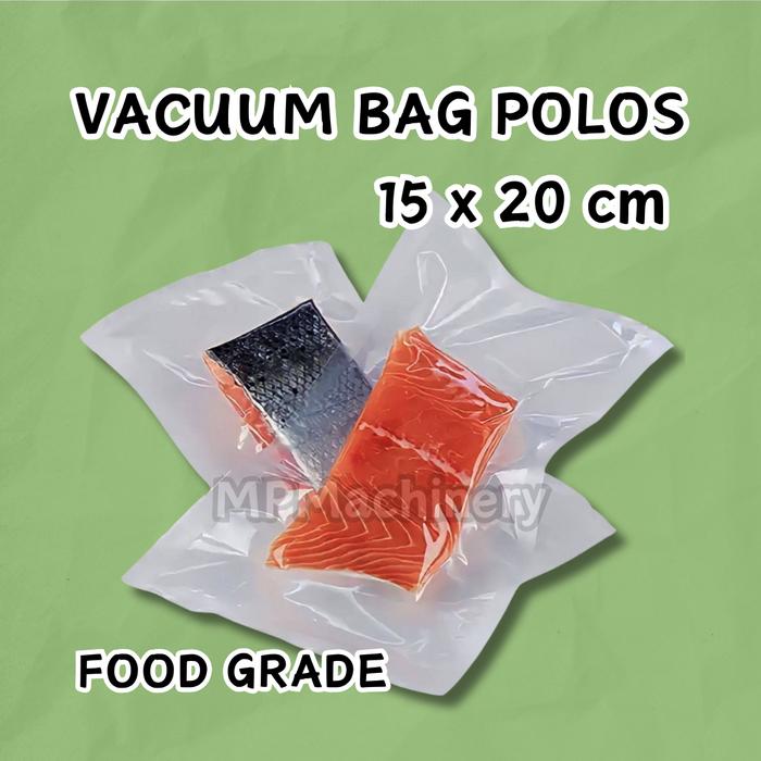 Gambar Plastik Vacuum Bag Sealer Makanan POLOS 15x20 / Kantong Vakum 15x20cm - 15x20cmLCLPromo, MinOrder200 dari MPMachinery undefined Tokopedia