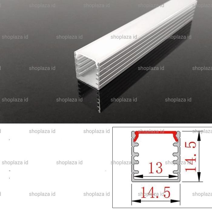 Gambar COVER LED STRIP / COVER LED BAR ALUMINIUM PELINDUNG LED SIKU @1METER - tipe U 14x14mm dari Shoplaza id undefined Tokopedia