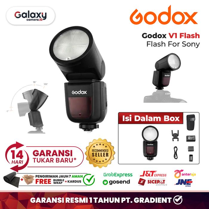 Promo Godox V1 For Sony TTL Li-Ion Round Head Camera Flash Cicil