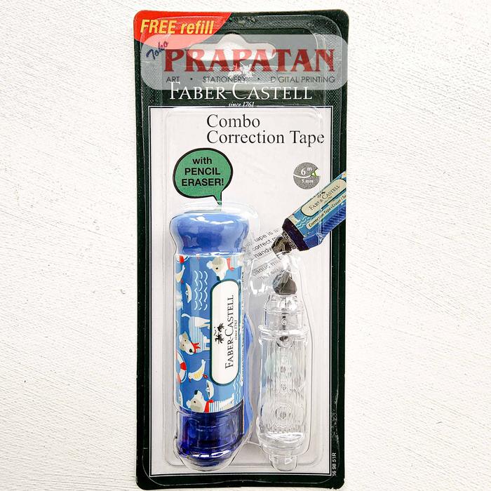 Gambar Faber Castell COMBO Correction Tape | Tip Ex Kertas - BLUE 51R dari Toko Prapatan_NEW Kota Administrasi Jakarta Timur Tokopedia