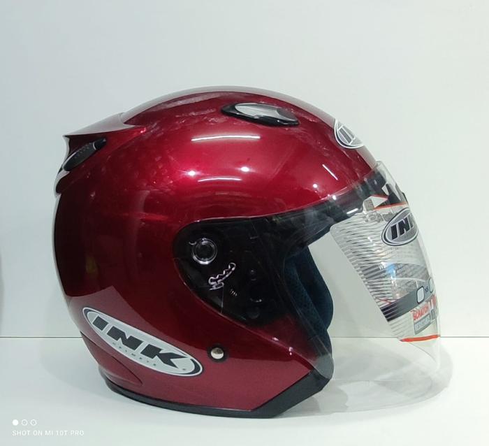 Gambar HELM INK CENTRO JET SOLID MARON ORIGINAL dari Faizal Helmet Store undefined Tokopedia