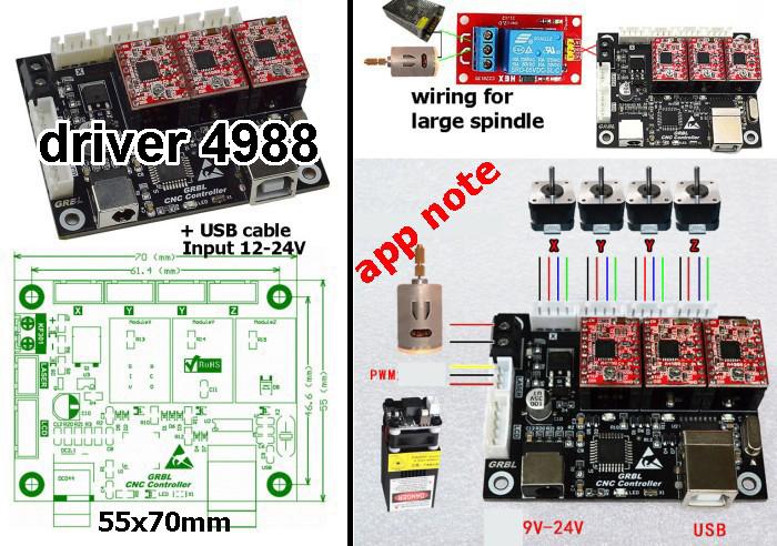 Gambar 3 Axis USB CNC /Laser Controller +A4988 Motor Driver - mini laser dari 3DP store undefined Tokopedia