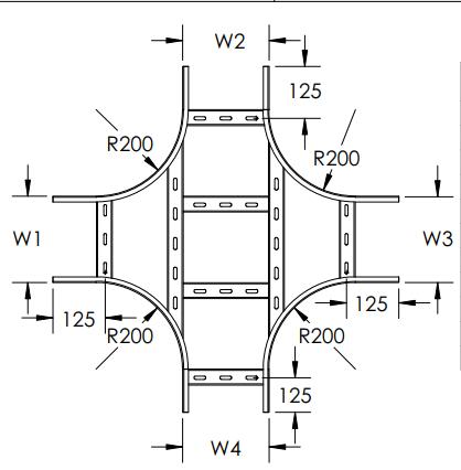 Gambar Cable Ladder Cross/Kabel Cross Ladder Hotdip 500x100 Plat 1.8 SPHC dari Derkatraykabelindo undefined Tokopedia