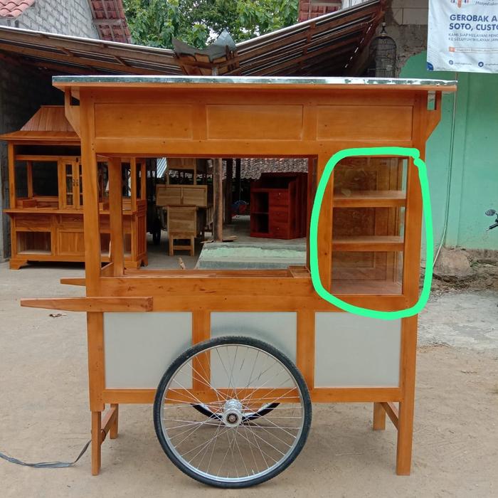 Gambar Gerobak Mie Ayam Bakso 2 Tungku dari Sarwo Mebel undefined Tokopedia