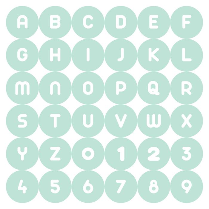 Gambar Stiker Label Deco Aesthetic / Stiker Huruf dan Angka Ekonomis - Biru Muda dari MaxBee19 undefined 3 Tokopedia