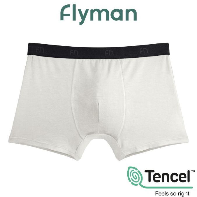 Gambar Flyman Celana Dalam Tencel Boxer Classic Pria 1Pcs Premium Fm 3056 New - Putih, M dari Jinji Underwear undefined Tokopedia