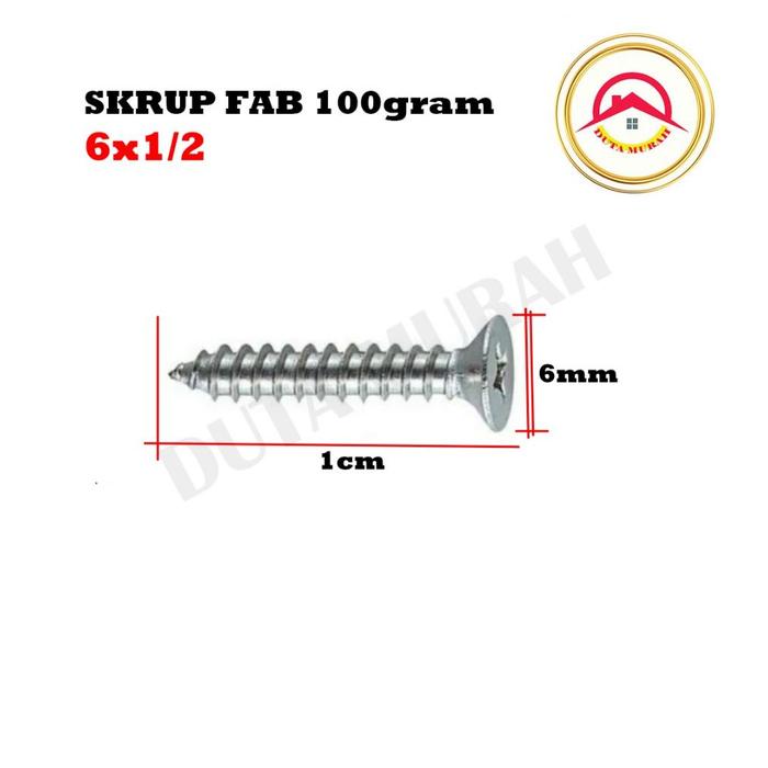 Gambar Sekrup Skrup FAB / Sekrup Gypsum Harden screw (100 gram) - FAB 6 x 1/2 dari Toko Baut Grosir undefined Tokopedia