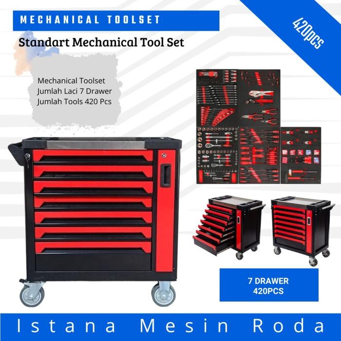 Gambar Lemari Kunci Tool box /Alat perkakas Bengkel/Tool kit set/toolset rak - 2 dari harapanindahauto undefined Tokopedia