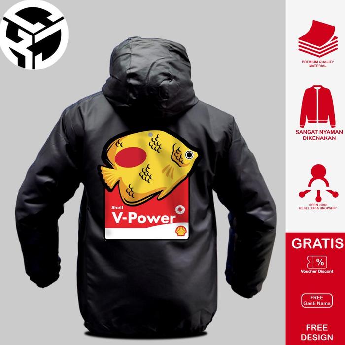 Gambar JAKET SHELL JAKET PEGAWAI SPBU SHELL V POWER BISA COSTUM LOGO DAN - BLACK, M dari lexie store undefined Tokopedia