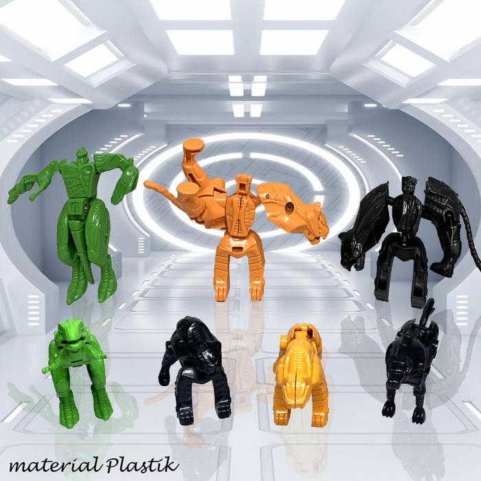 Gambar Mainan Anak Robot Gundam Karet Transformasi Animal Action Figure Mini - Robot Transform dari Enzy Store_NEW undefined Tokopedia