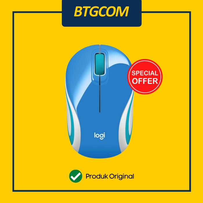 Gambar MOUSE LOGITECH M187 WIRELESS MINI PORTABLE - Biru dari btgcom undefined Tokopedia