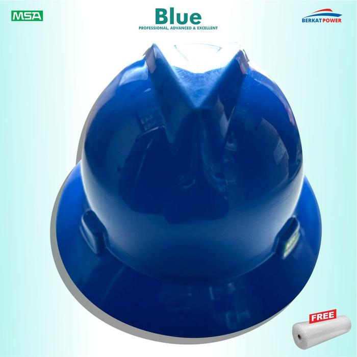 Gambar Helm Safety Proyek Model Msa Full Brim Fastrak SNI - Biru dari Berkat Power Sby undefined Tokopedia