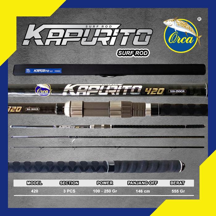 Gambar JORAN PANCING SURF ORCA KAPURITO PLUS 420 CARBON FUL FUJI DAN NON FUJI - KAPURITO BIASA dari IFA FISHING TEAM undefined Tokopedia