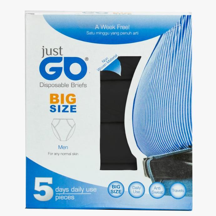 Gambar Just Go Celana Dalam Kertas Hitam Sekali Pakai Disposable Briefs Pria - XXL dari Jinji Underwear undefined Tokopedia