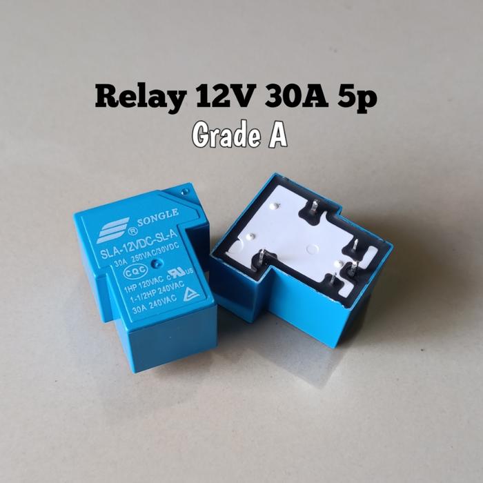 Gambar RELAY SONGLE 12V 30A 5 pin Relay Kodok 12 volt 5 kaki dari Dans Electronic Mjk undefined Tokopedia