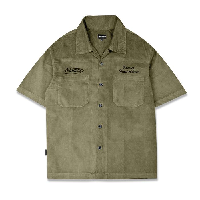 Gambar Kemeja Pendek Corduroy | CORDU 01 | Madless Corduroy Work Shirts - LIGHT OLIVE, M dari Madlesswear_NEW undefined Tokopedia