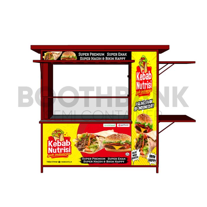 Gambar Gerobak Jualan Kebab - Kios Jualan Kebab - Booth Gerobak Container dari ContainerBoothBank undefined Tokopedia
