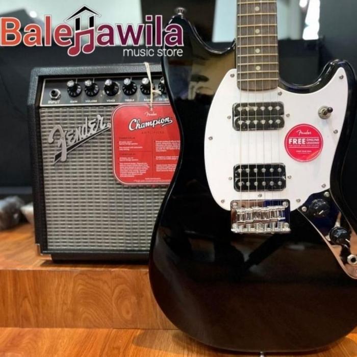 Gambar Gitar Squier Bullet Mustang HH Electric Guitar Laurel F B Sonic Grey - - Black dari Novall_collection undefined Tokopedia