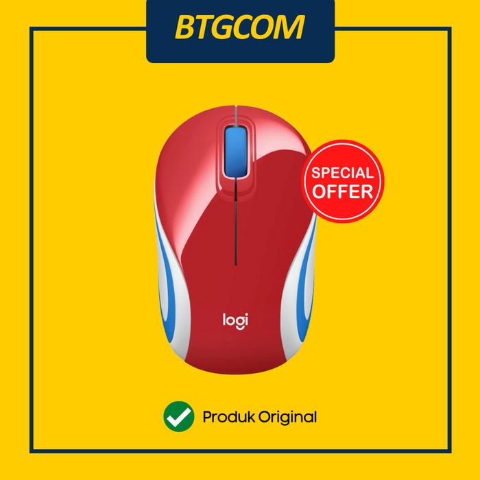 Gambar MOUSE LOGITECH M187 WIRELESS MINI PORTABLE - Merah dari btgcom undefined Tokopedia