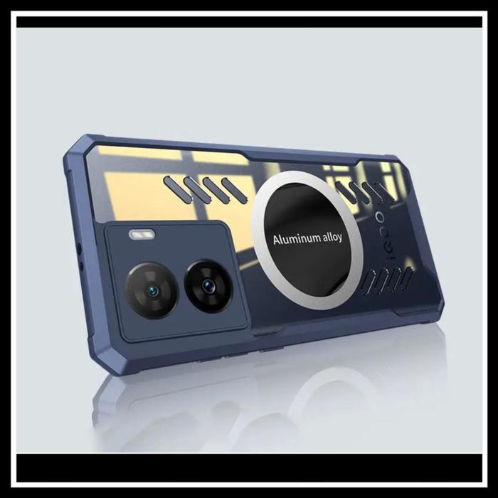 Gambar Vivo IQOO Z7 / Z7x Case Cooling Magnetic Original HardCase Soft Clear - BIRU NAVY., VIVO IQOO Z7 5G dari Markas acc 88 undefined Tokopedia