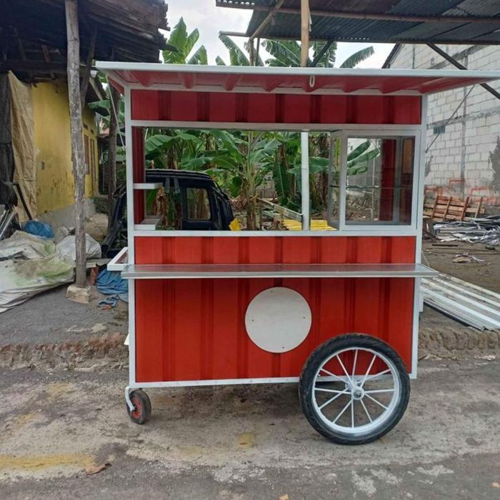 Gambar Gerobak es teh gerobak siomay goreng batagor gerobak kentang goreng dari Gerobak Angkringan Indonesia undefined Tokopedia