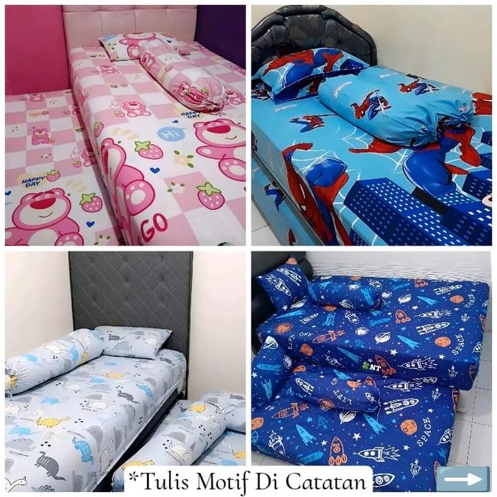 Gambar Sprei sorong 2 in 1| sprei atas bawah ukuran custom Bantal Guling - 90x200 dari Bedding Homemade undefined Tokopedia