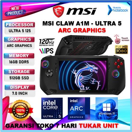 Gambar MSI Claw A1M Intel Ultra 5 125 16GB 512GB W11 7.0FHD 120HZ IPS Game Console dari AKAKIDA NOTEBOOK undefined Tokopedia